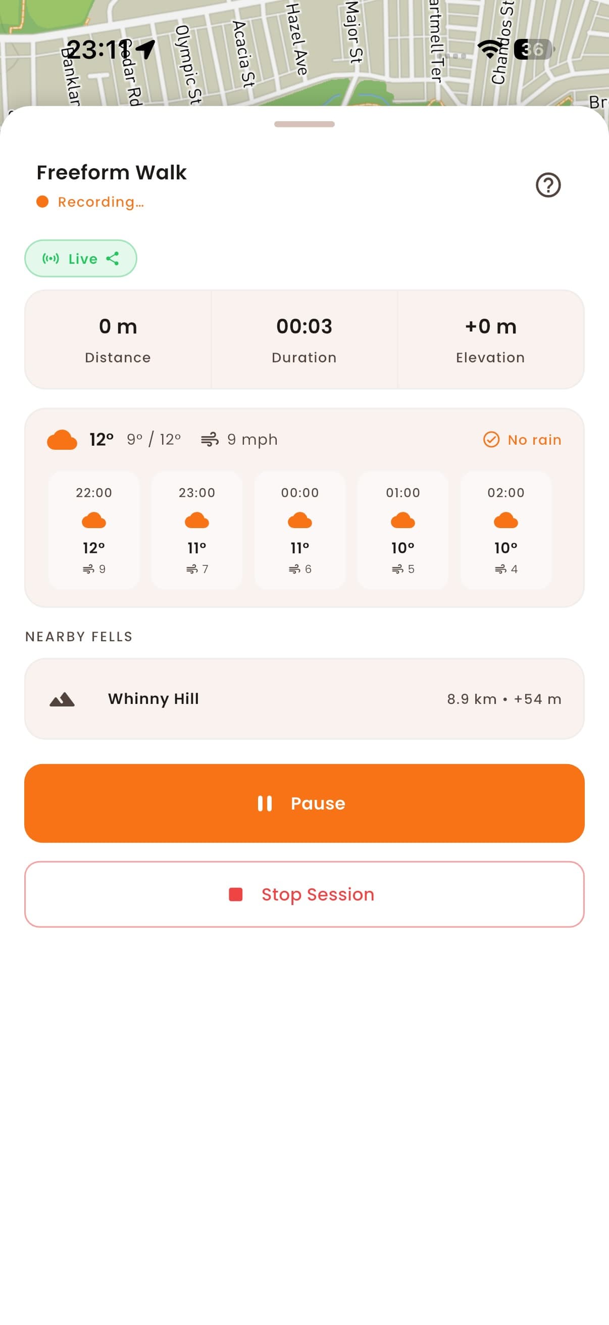 Activity timeline and GPS tracking